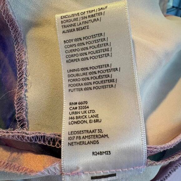 NWOT BHLDN by Anthropologie Pink and blue abstract print dress - Picture 6 of 6